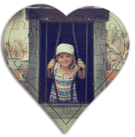 פאזל לב גודל A4