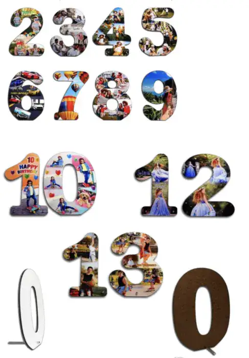 מספרים מספרים גובה כ 28 ס״מ מעמד רגל ניקל