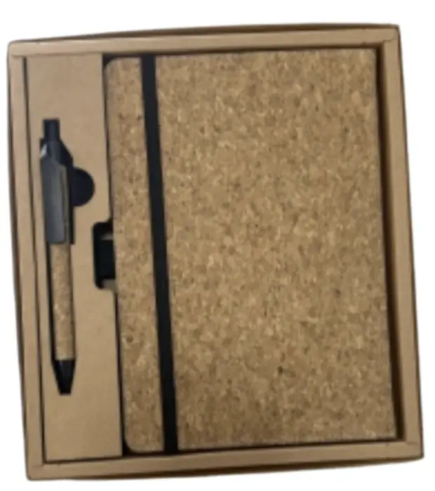 מחברת בעיצוב אישי (טבעי) עם חריטת לייזר על האט