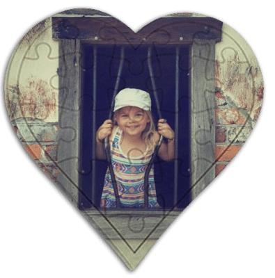 פאזל לב גודל A4