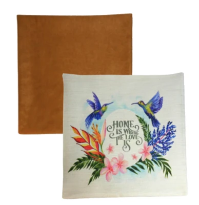 ציפה מרובע פשתן וזמש חום 40*40