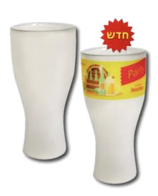 כוס בירה צמזכוכית חלבית נפח 420